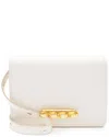 Alexander Mcqueen White Calfskin Four-ring Shoulder Bag (authentic Pre-loved)