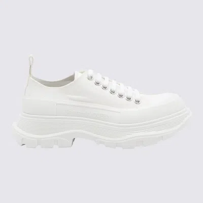 Alexander Mcqueen White Canvas Tread Trainers