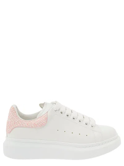 Alexander Mcqueen White Chunky Sneakers With Platform In Leather Woman