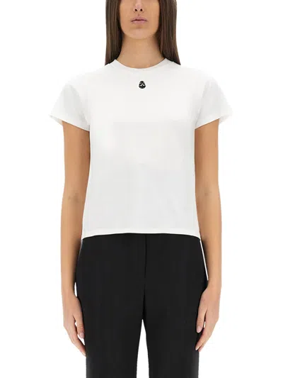 ALEXANDER MCQUEEN ALEXANDER MCQUEEN WHITE COTTON BLEND T-SHIRTS