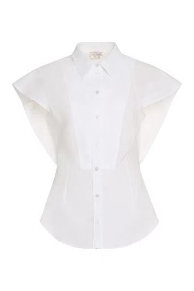 Alexander Mcqueen White Cotton Poplin Shirt
