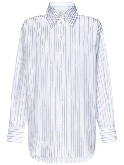 ALEXANDER MCQUEEN ALEXANDER MCQUEEN WHITE COTTON POPLIN SHIRT WITH SKULL MOTIF