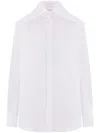 Alexander Mcqueen Cotton Shirt With Wide Collar In White