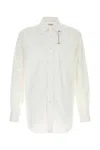 Alexander Mcqueen Classic Tailored Poplin Shirt For Men In White