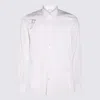 Alexander Mcqueen Men White Poplin Shirt, M Luxury Shirts For Men Darveys In White