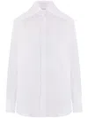 Alexander Mcqueen Cotton Shirt With Wide Collar In White