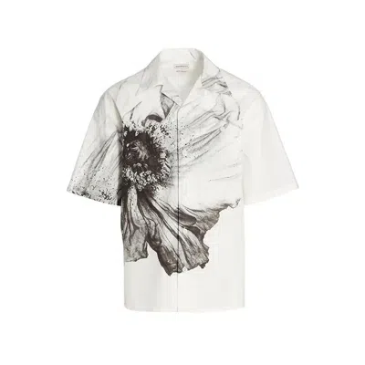 ALEXANDER MCQUEEN WHITE COTTON SHORTSLEEVE SHIRT