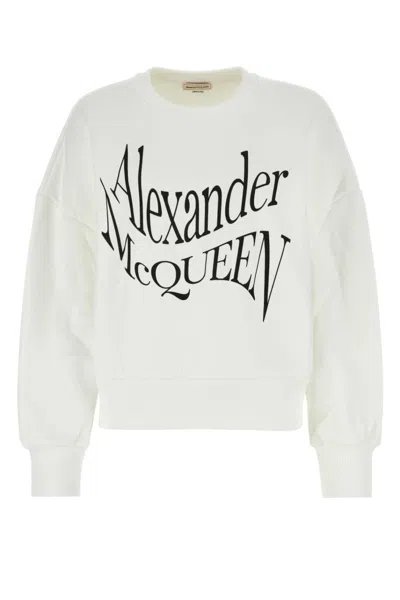 ALEXANDER MCQUEEN WHITE COTTON SWEATSHIRT