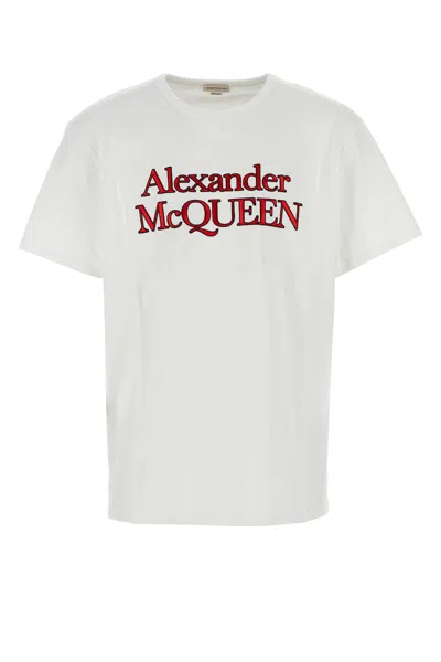Alexander Mcqueen White Cotton T-shirt In Opticalwhite