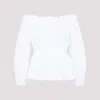 Alexander Mcqueen Woman Top White Size 8 Cotton In White