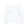 ALEXANDER MCQUEEN WHITE COTTON TOP