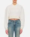 Alexander Mcqueen Cropped Sweatshirt In White
