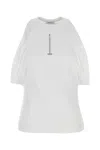 Alexander Mcqueen Ribbed Tank Top With Chain Closure In White
