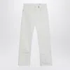 Alexander Mcqueen High Waist 5 Pockets Belt Loops Trousers In White