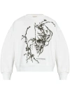 Alexander Mcqueen White Graphic-print Blouse In White