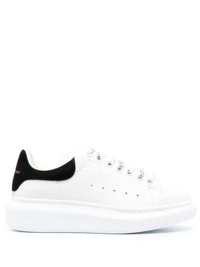 ALEXANDER MCQUEEN WHITE LACE UP SNEAKERS