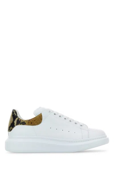 ALEXANDER MCQUEEN WHITE LACE UP SNEAKERS