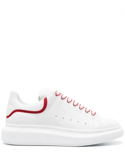 Alexander Mcqueen Lace-up Leather Sneakers In White