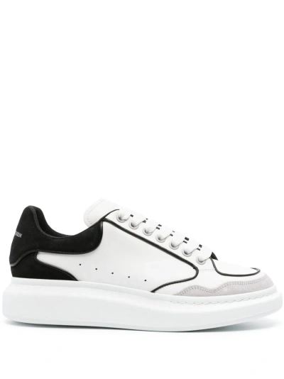 Alexander Mcqueen White Larry Panelled Leather Sneakers