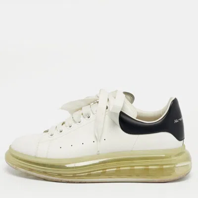 Pre-owned Alexander Mcqueen White Leather Oversized Lace Up Sneakers Size 40