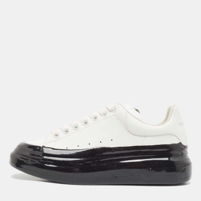 Pre-owned Alexander Mcqueen White Leather Oversized Low Top Sneakers Size 39