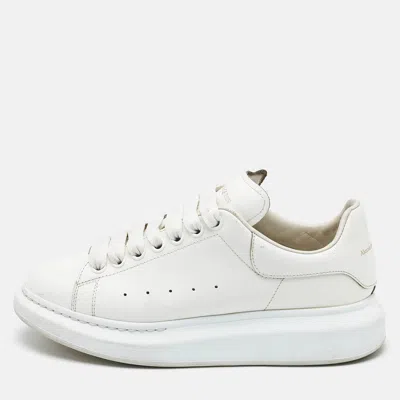 Pre-owned Alexander Mcqueen White Leather Oversized Sneakers Size 40