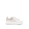 Alexander Mcqueen White Leather Platform Sneakers In White