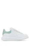 Alexander Mcqueen Leather Sneakers With Thick Sole And Perforated Design In White