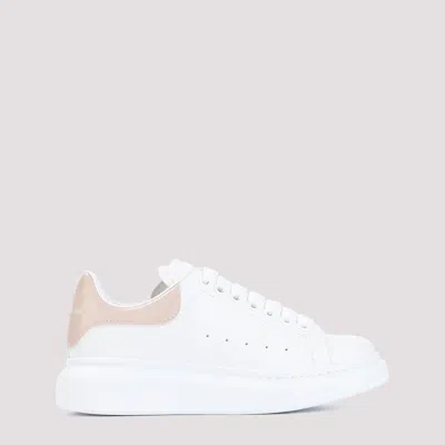 ALEXANDER MCQUEEN WHITE LEATHER SNEAKERS