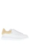 Alexander Mcqueen Mcqueen Oversize Genuine Shearling Trim Sneaker In White