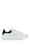 Alexander Mcqueen White Leather Sneakers With Black Leather Heel In Multi