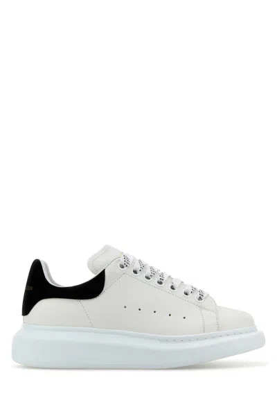 Alexander Mcqueen Black And White Low Top Sneakers With Logo Lettering On The Tongue And Contrasting Heel With Logo Le In Neutral