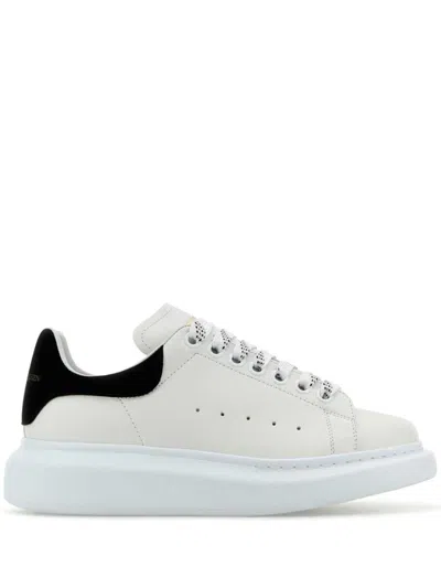 Alexander Mcqueen Black And White Low Top Sneakers With Logo Lettering On The Tongue And Contrasting Heel With Logo Le In Neutral