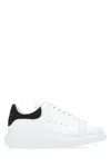 Alexander Mcqueen White Oversized Sneakers With Strass Black Spoiler In 9061