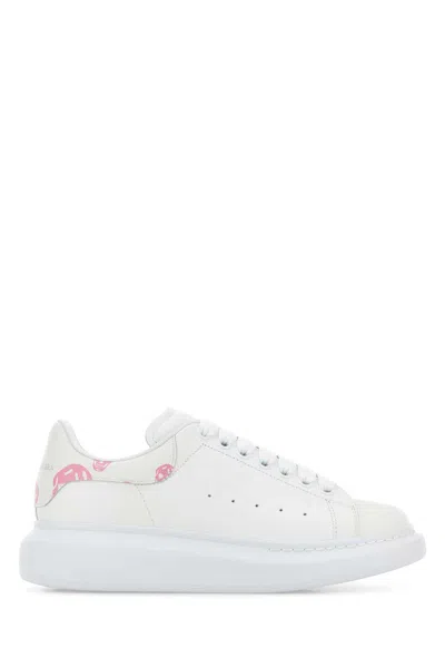 Alexander Mcqueen Mcqueen Sneakers Woman Color White In Animal Print