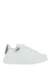 Alexander Mcqueen White Oversize Sneakers With Snake Print On The Heel In Leather Woman In White