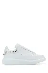 Alexander Mcqueen Leather Sneakers With Platform Sole And Stud Embellishments
