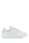 Alexander Mcqueen White Leather Sneakers With White Leather Heel
