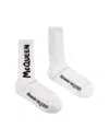 Alexander Mcqueen Mc Queen Graffiti Socks In White