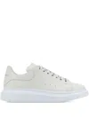 Alexander Mcqueen Chalk Leather Sneakers With Chalk Leather Heel In White