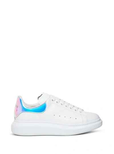 ALEXANDER MCQUEEN ALEXANDER MCQUEEN WHITE OVERSIZE LEATHER SNEAKERS