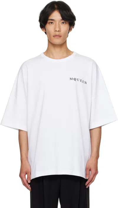 Alexander Mcqueen White Oversized 'mcqueen' T-shirt