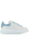 Alexander Mcqueen White And Light Blue Leather Sneakers In White