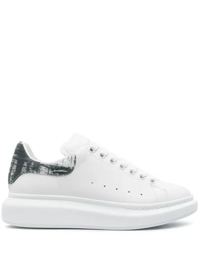 ALEXANDER MCQUEEN WHITE OVERSIZED SNEAKERS WITH FOLD PRINT