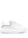ALEXANDER MCQUEEN WHITE OVERSIZED SNEAKERS WITH IRIDESCENT PROFILED SPOILER
