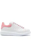 ALEXANDER MCQUEEN WHITE OVERSIZED SNEAKERS WITH PINK AND MULTICOLOUR DETAILS