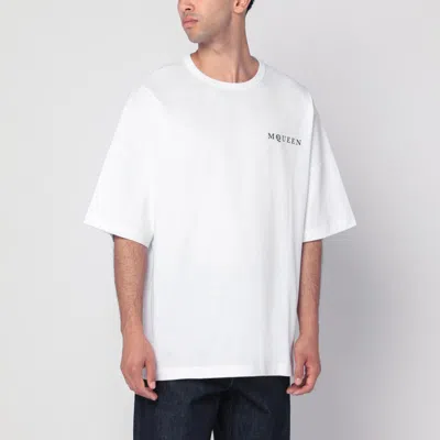 ALEXANDER MCQUEEN ALEXANDER MCQUEEN WHITE OVERSIZED T-SHIRT WITH LOGO