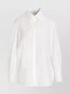 Alexander Mcqueen White Piqué Weave Cotton Shirt With Long Sleeves In White