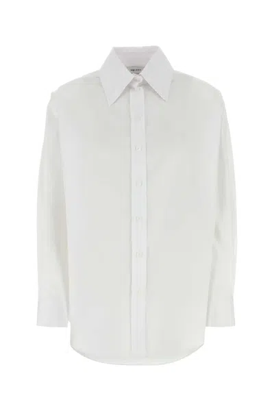 Alexander Mcqueen White Poplin Shirt In Multicolor
