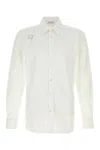 Alexander Mcqueen Men White Poplin Shirt, M Luxury Shirts For Men Darveys In White